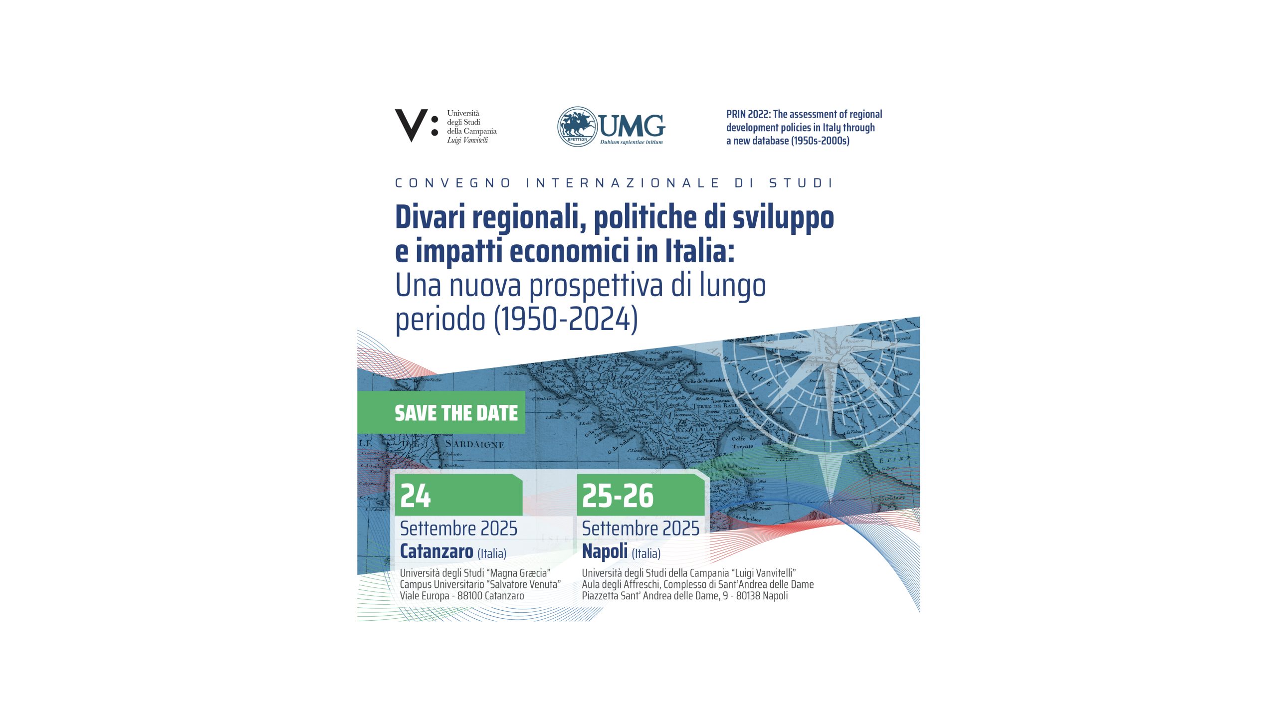 Regional gaps and development policies: experts from all over the world for three days of debate between Catanzaro and Naples